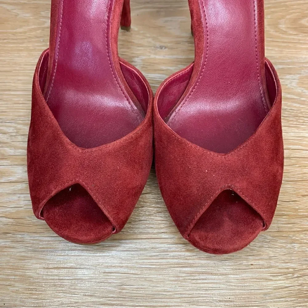 Michael Kors Bright Red Tiegan Platform Sandals, Size 8